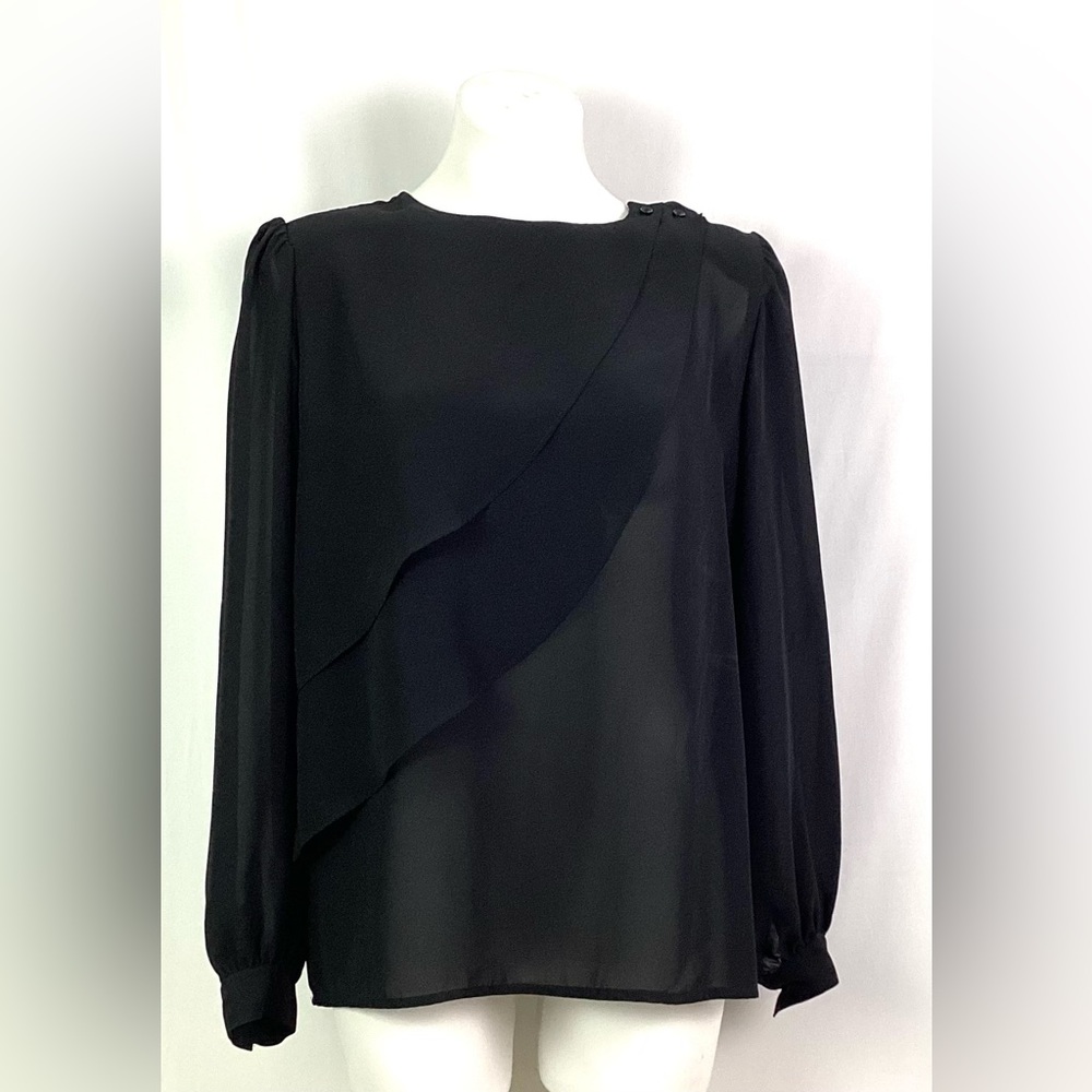 Astor one-poly silk crêpe fashion blouse-size 14